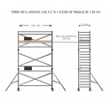 Torre de andaimes móvel mais alumínio IBERANDAMIOS 75 x 305 x 720 altura de trabalho