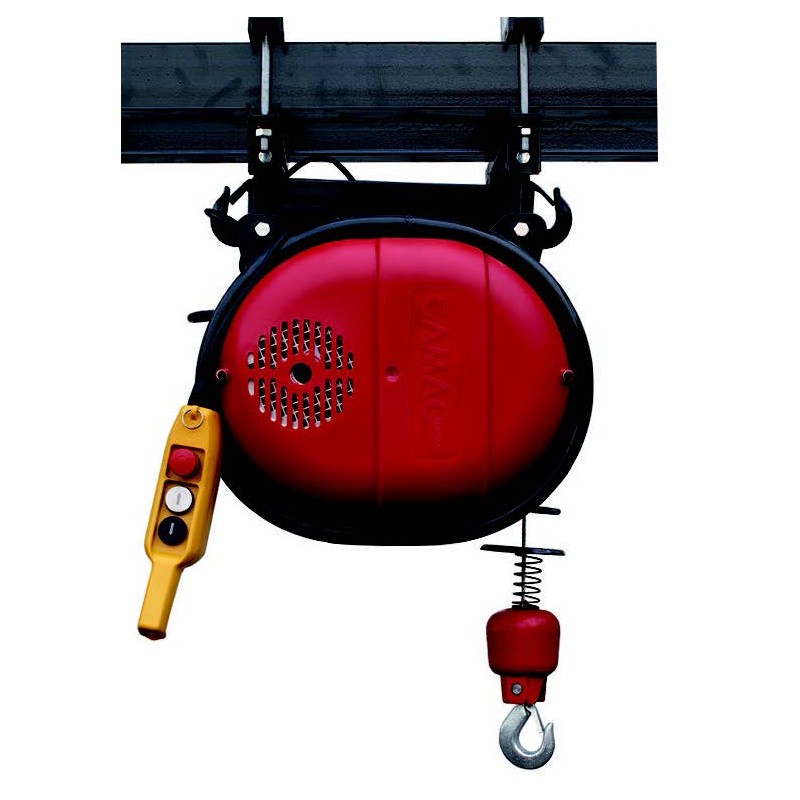 Elevador trifásico para fijar en una viga con capacidad 1000 Kg y altura de trabajo de 60 m