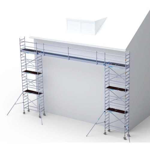 PASARELA COMPLETA DE TRABAJO 8 MTS CON PASAMANOS DOBLE Y GANCHOS