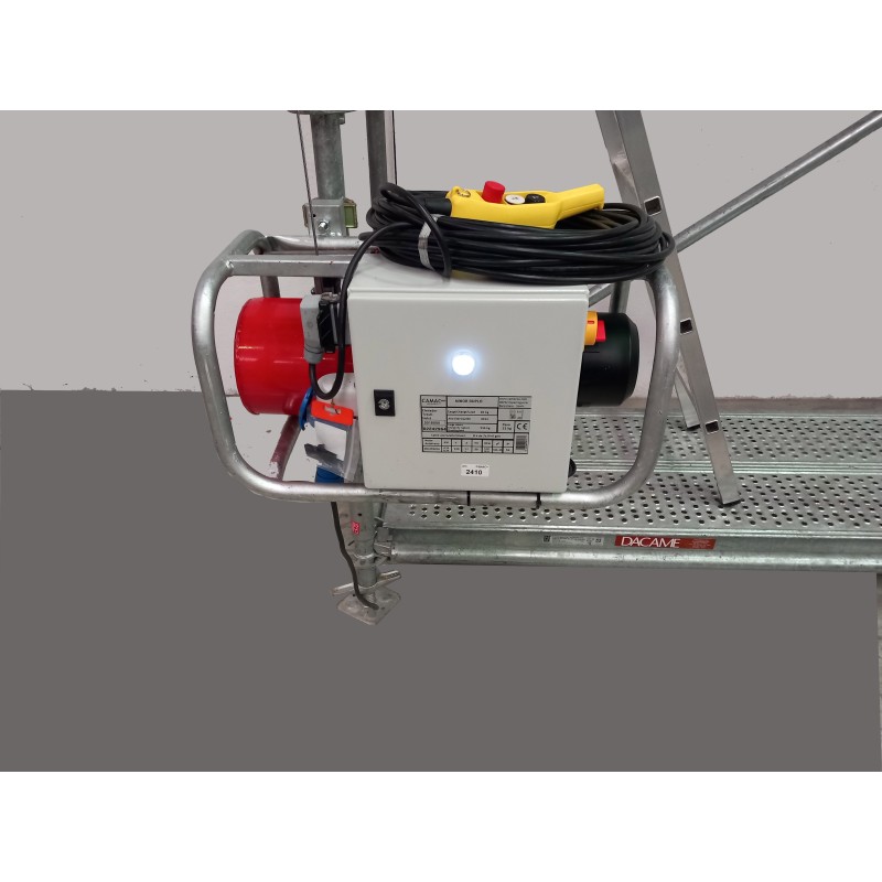 Elevador para montaje rápido de andamio, con doble velocidad y capacidad 80 Kg más reenvío superior