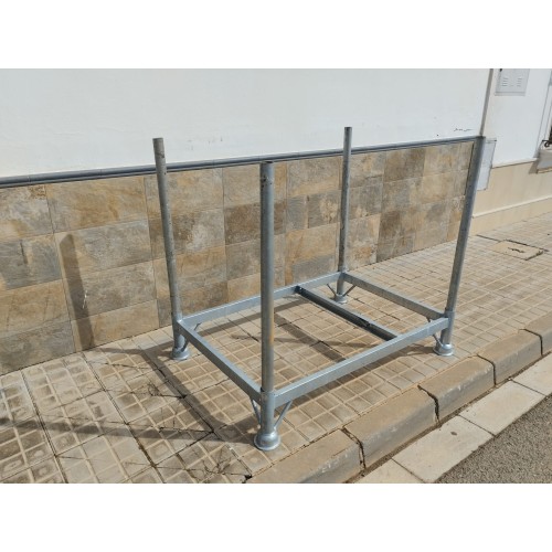 Palet desmontable y apilable en acero galvanizado 90x130