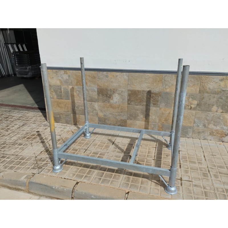 Oferta lote de 10 Palet desmontable y apilable en acero galvanizado 90x130