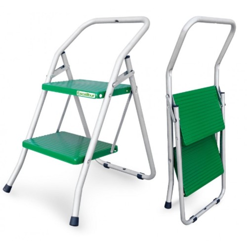 Taburete de acero galvanizado domestico 2 peldaños