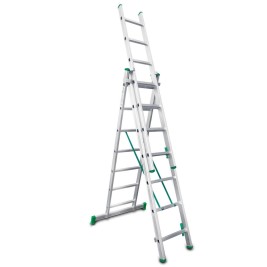 Escada multiuso de alumínio Escalibur com três seções DIY ES-TRIPLE7