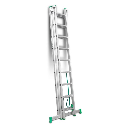 Escalera multiuso aluminio Escalibur de tres tramos bricolaje ES-TRIPLE9