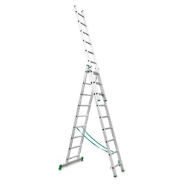 Escada multiuso de alumínio Escalibur com três seções DIY ES-TRIPLE9