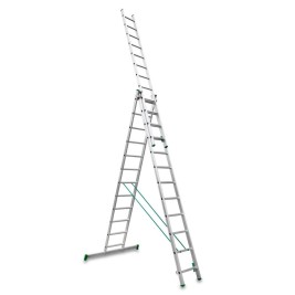 Escada multiuso de alumínio Escalibur com três seções DIY ES-TRIPLE12