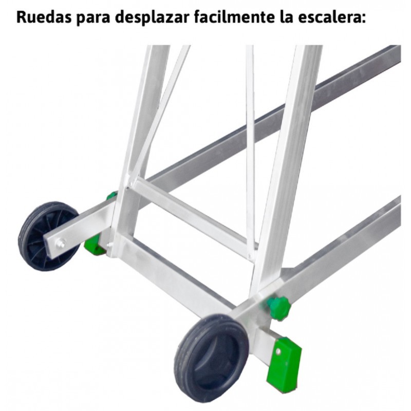 Escalera de almacén aluminio profesional 5 a 8 peldaños