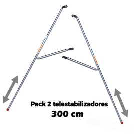 Estabilizador telescópico de 3 metros para plataformas e torres móveis