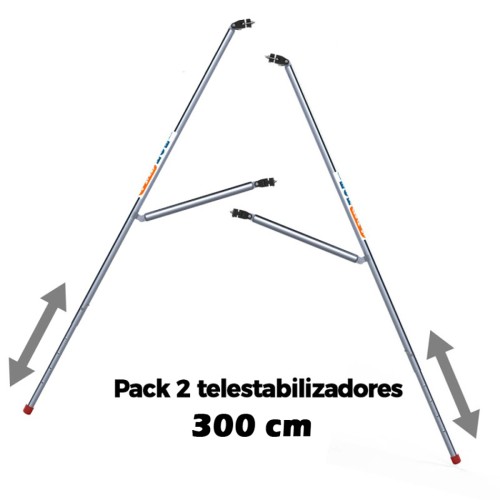 Estabilizador telescópico de 3 metros para plataformas e torres móveis