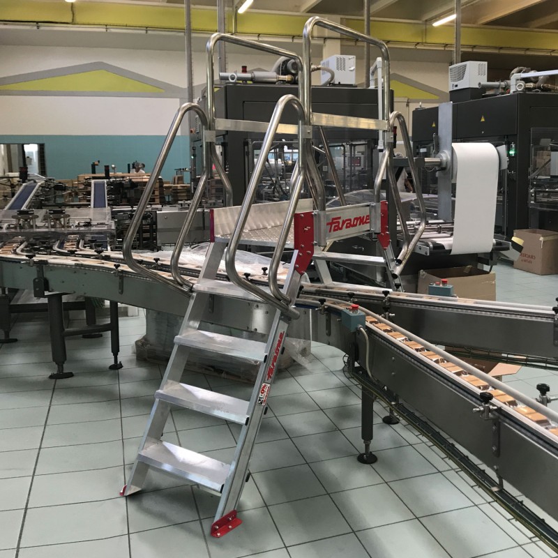 Escada tipo ponte com plataforma e 4 rodas - Faraone SP60