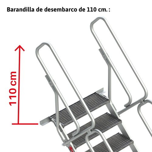 Escada fixa em tramex para mezaninos e lofts, inclinação 45º SG-T