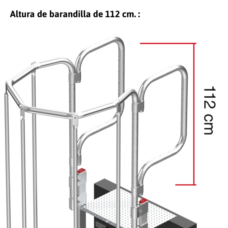 Escalera vertical de seguridad con jaula de protección SVS2 Faraone