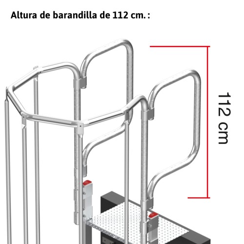 Escalera vertical de seguridad con jaula de protección SVS2 Faraone