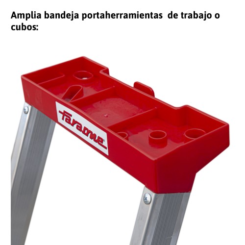 Escalera aluminio de almacén uso intensivo 3 peldaños ELEGANCE