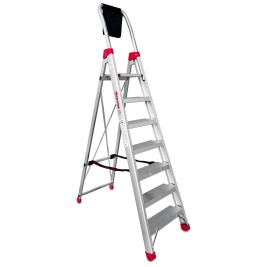 Escalera aluminio de almacén uso intensivo 7 peldaños DOMUS Faraone
