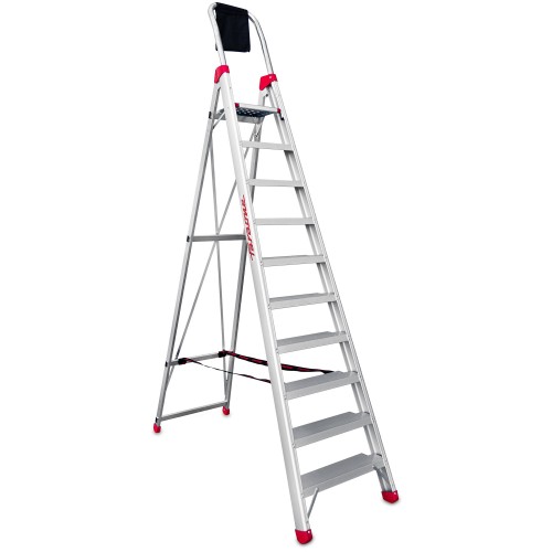 Escalera aluminio de almacén uso intensivo 10 peldaños DOMUS Faraone