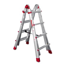 Escalera de aluminio multiusos 8+8 peldaños TELES Faraone