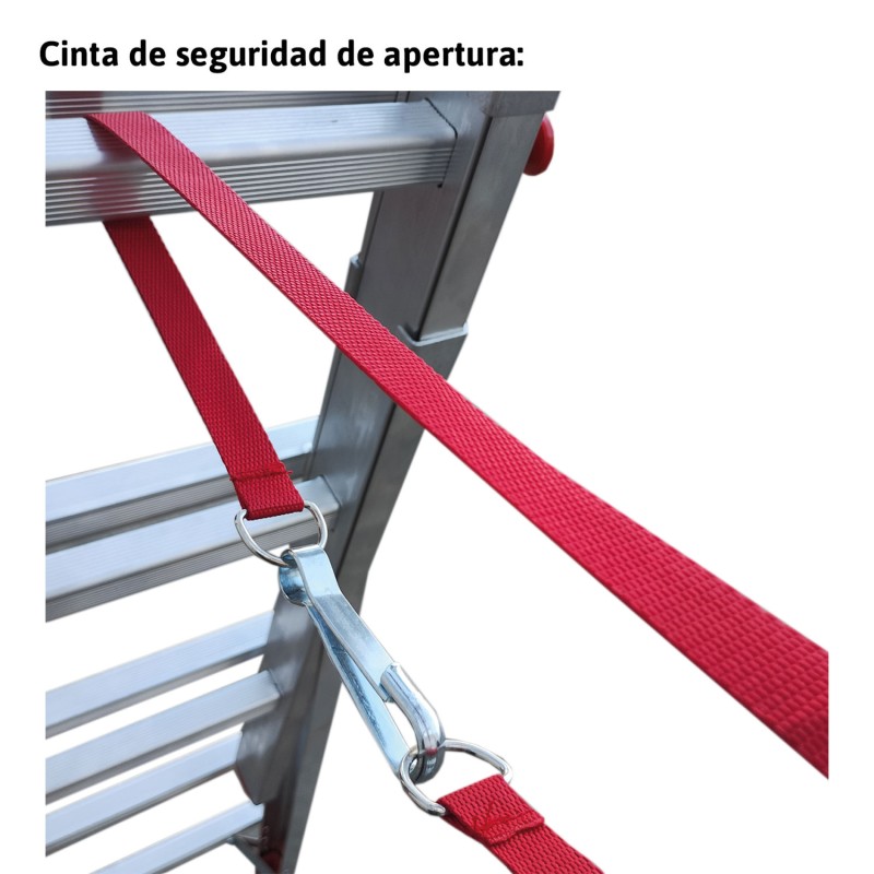 Escalera de aluminio multiusos 10+10 peldaños TELES Faraone
