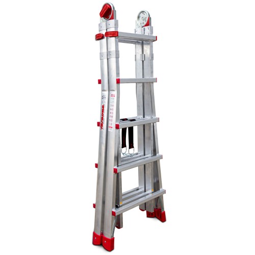 Escalera de aluminio multiusos 10+10 peldaños TELES Faraone