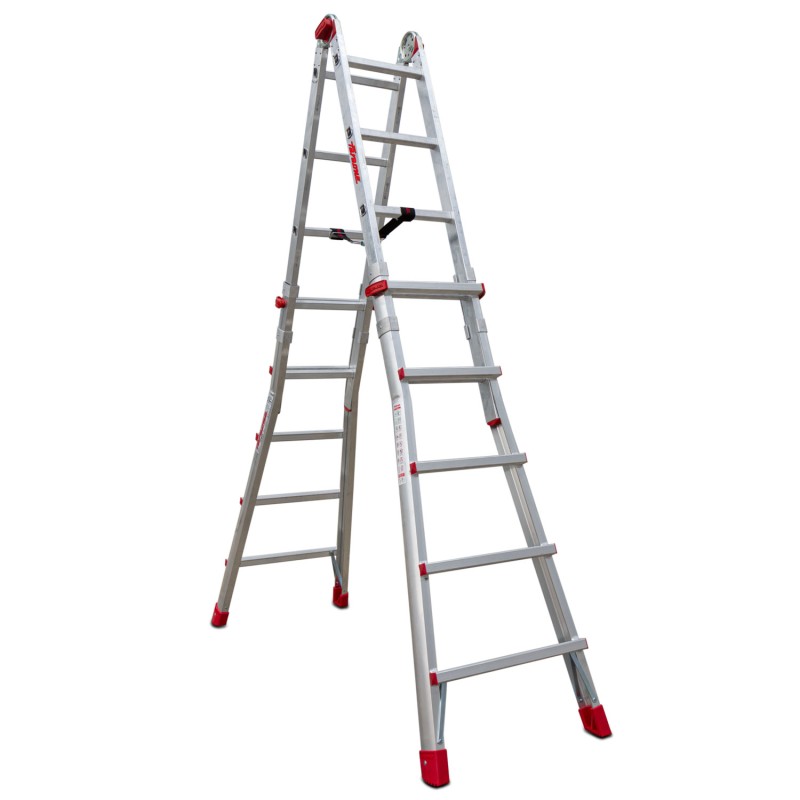 Escalera de aluminio multiusos 10+10 peldaños TELES Faraone