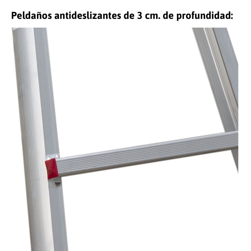 Escalera de aluminio multiusos 12+12 peldaños TELES Faraone