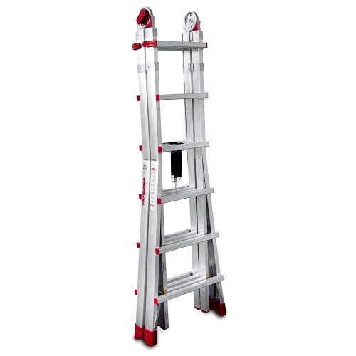 Escalera de aluminio multiusos 12+12 peldaños TELES Faraone