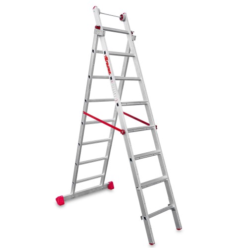 Escalera multiusos de aluminio de dos tramos EN1400 Faraone