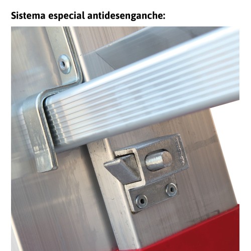 Escalera multiusos aluminio dos tramos 10 peldaños EN1400 Faraone