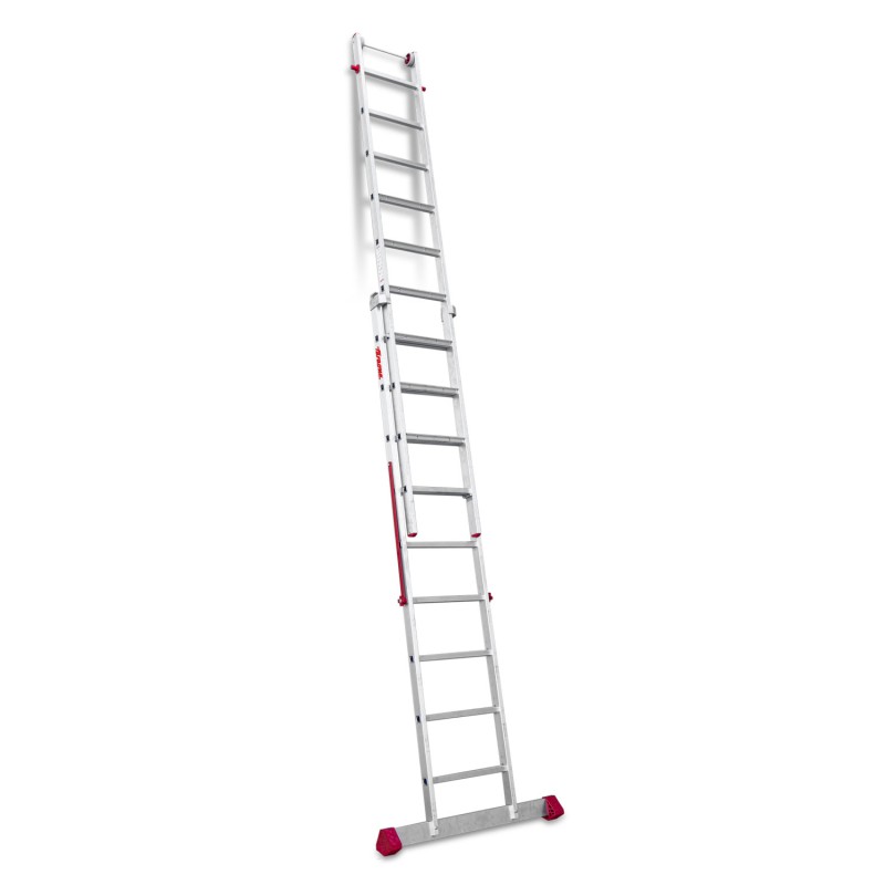 Escalera multiusos aluminio dos tramos 10 peldaños EN1400 Faraone