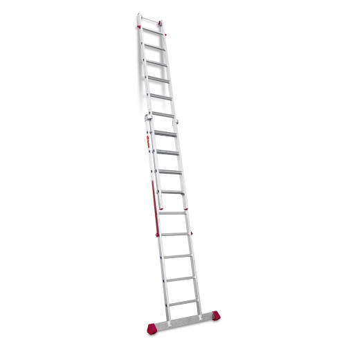 Escalera multiusos aluminio dos tramos 10 peldaños EN1400 Faraone