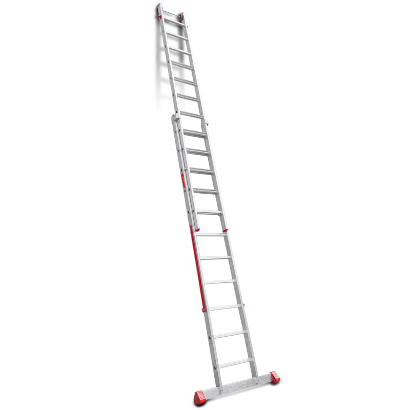 Escalera multiusos aluminio dos tramos 12 peldaños EN1400 Faraone