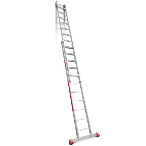 Escalera multiusos aluminio dos tramos 12 peldaños EN1400 Faraone