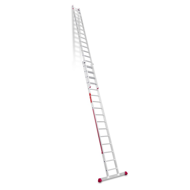 Escalera multiusos aluminio dos tramos 17 peldaños EN1400 Faraone