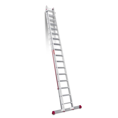 Escalera multiusos aluminio dos tramos 17 peldaños EN1400 Faraone