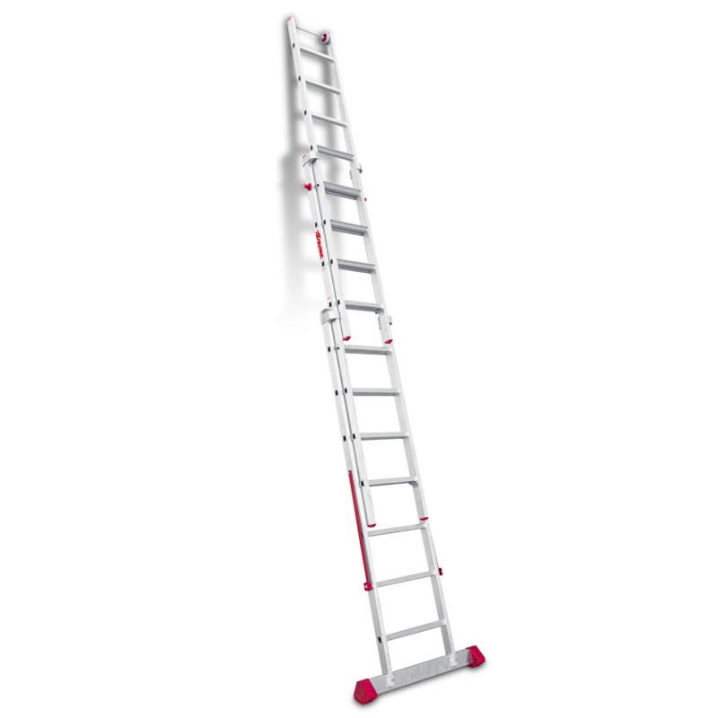 Escalera multiusos aluminio tres tramos 8 peldaños EN1500 Faraone