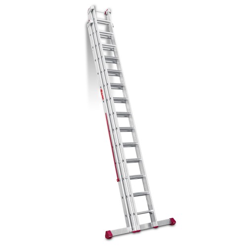 Escalera multiusos aluminio tres tramos 14 peldaños EN1500 Faraone
