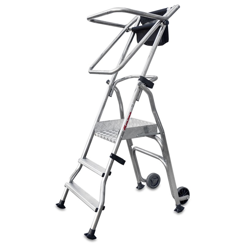 Escalera plegable con amplia plataforma 3 peldaños PL3 Faraone