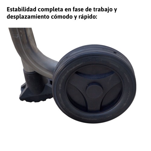 Escalera plegable móvil con amplia plataforma 6 peldaños cómodos