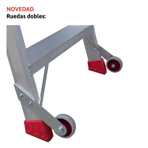 Escadote duplo em alumínio 5+5 degraus NDS5 Faraone