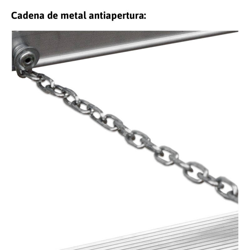 Escalera de tijera aluminio de doble subida 9+9 peldaños NDS9 Faraone