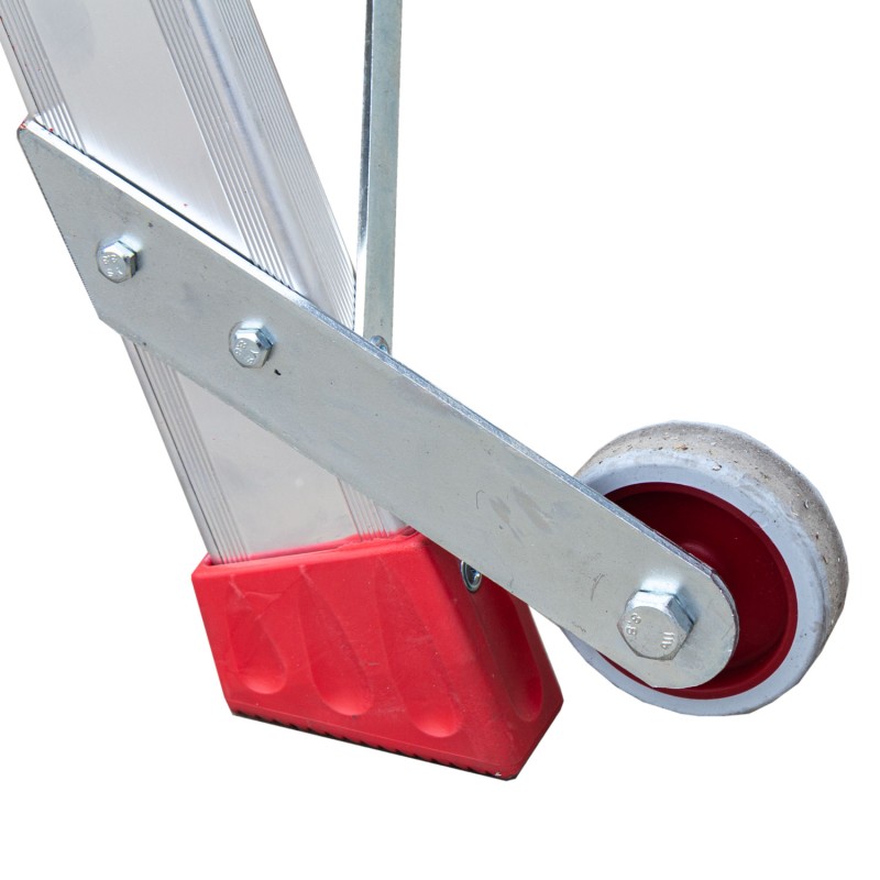 Escalera de tijera aluminio de doble subida 11+11 peldaños NDS11 Faraone