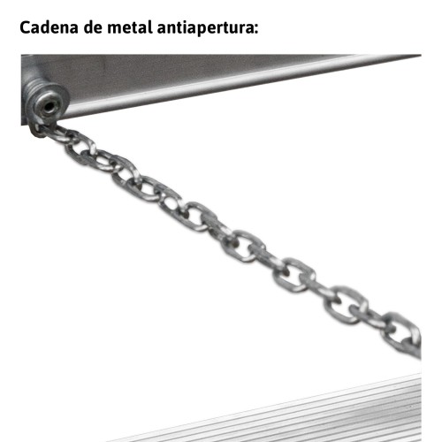 Escalera de tijera aluminio de doble subida 11+11 peldaños NDS11 Faraone