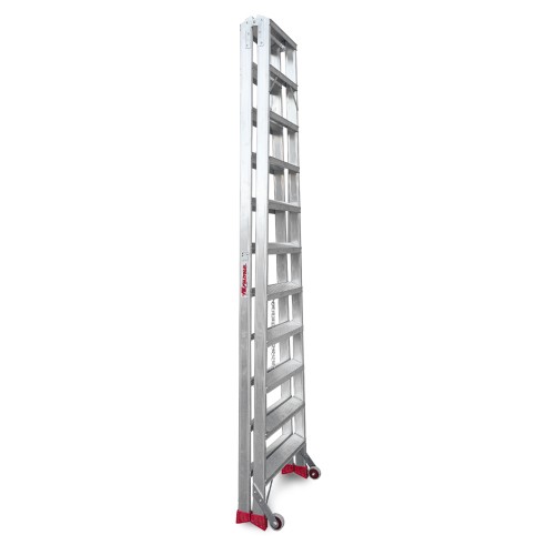 Escalera de tijera aluminio de doble subida 11+11 peldaños NDS11 Faraone