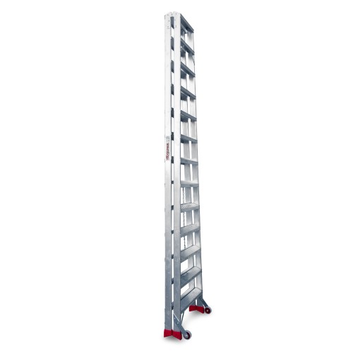 Escalera de tijera aluminio de doble subida 13+13 peldaños