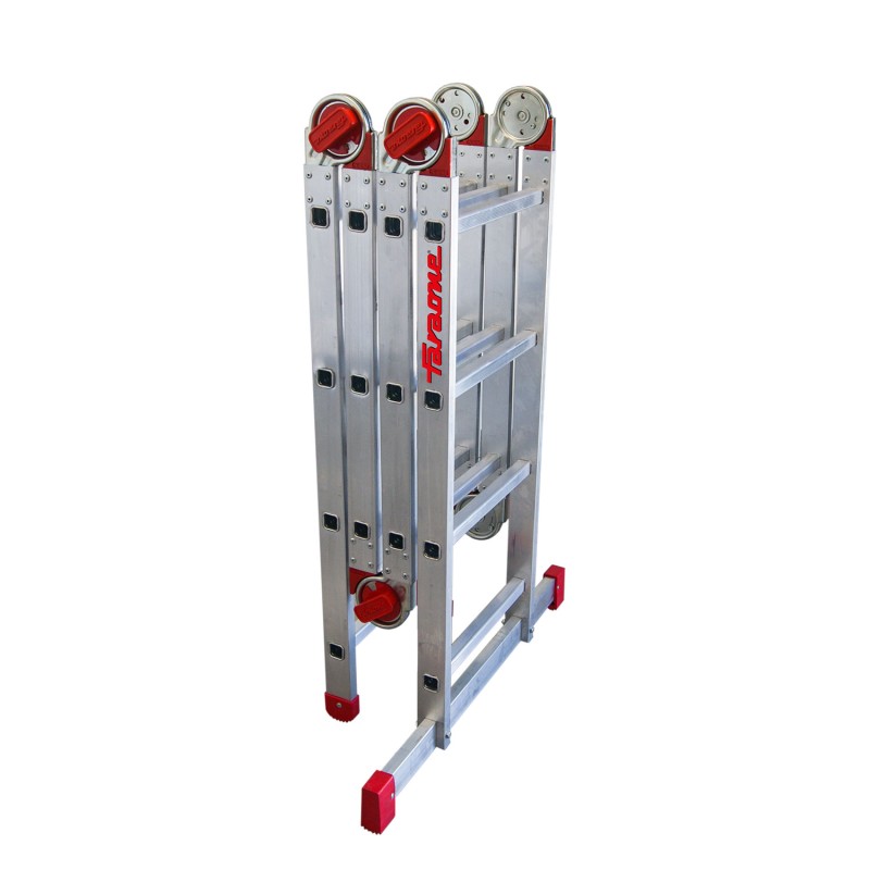 Escalera articulada multiuso en aluminio 14 peldaños