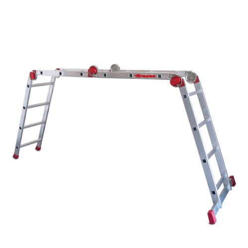 Escalera articulada multiuso en aluminio 14 peldaños