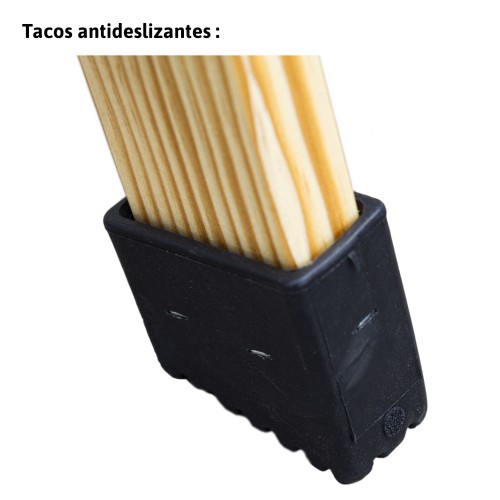 Escalera doble subida de madera 7+7 peldaños