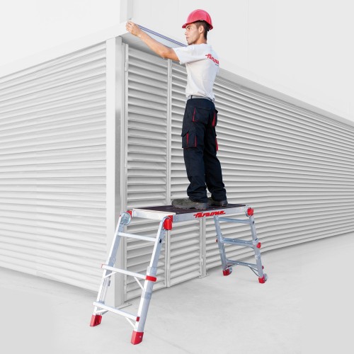 Plataforma de trabalho dobrável profissional em alumínio com altura ajustável