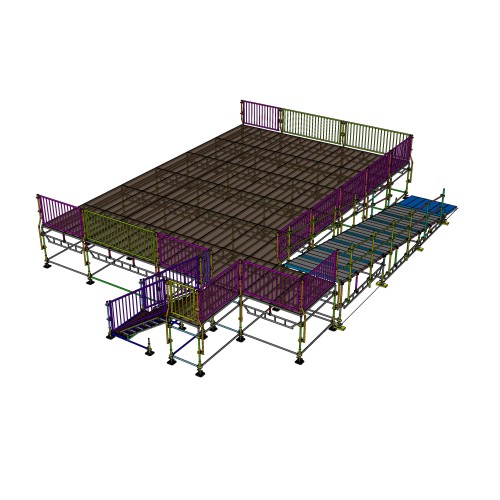Andaime de aço para palco de 12x8 metros
